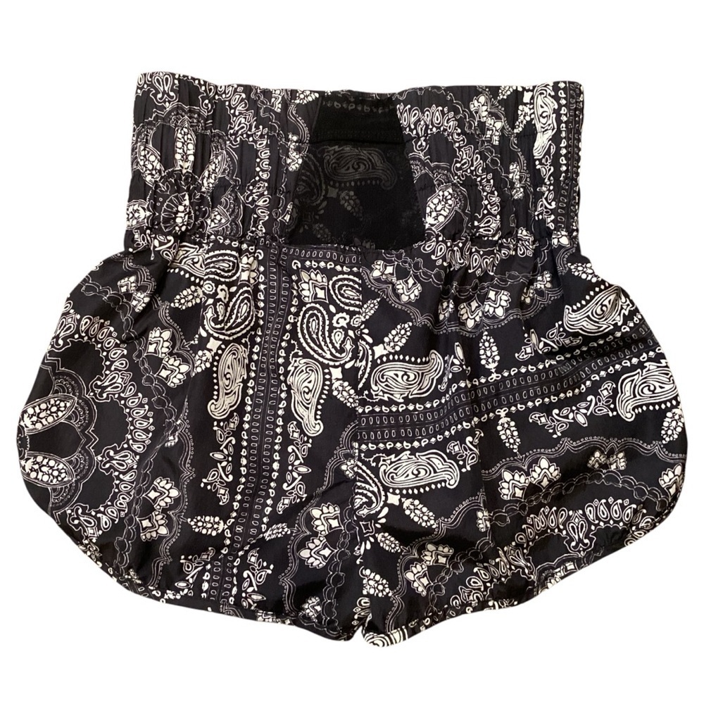Free People Movement ‘The Way Home’ Printed Shorts Carbon Black Size Small - Picture 6 of 7